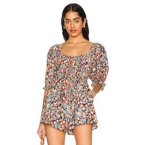 Free People Floral Multicolor Romper